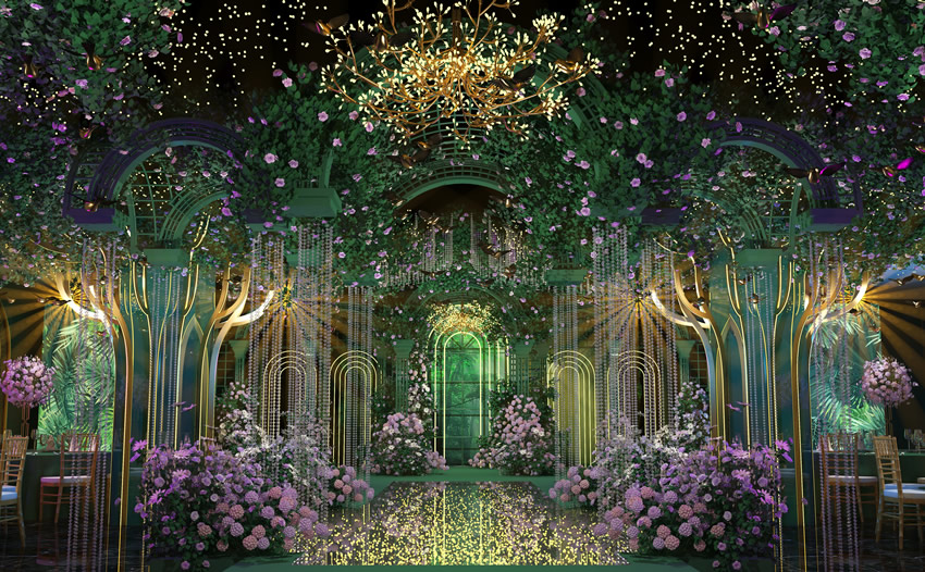 陵城奇妙森林婚礼堂效果展示