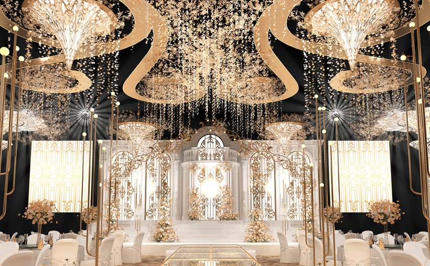 陵城花木兰喜事汇金色大厅效果展示